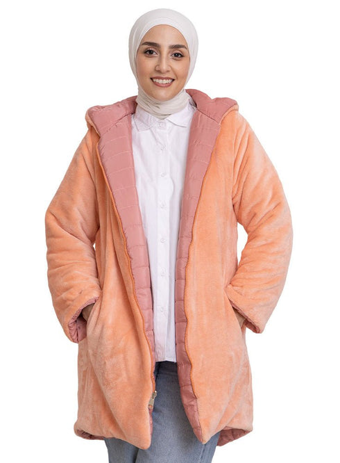 Pink Long - Double Face Jacket - Khotwh